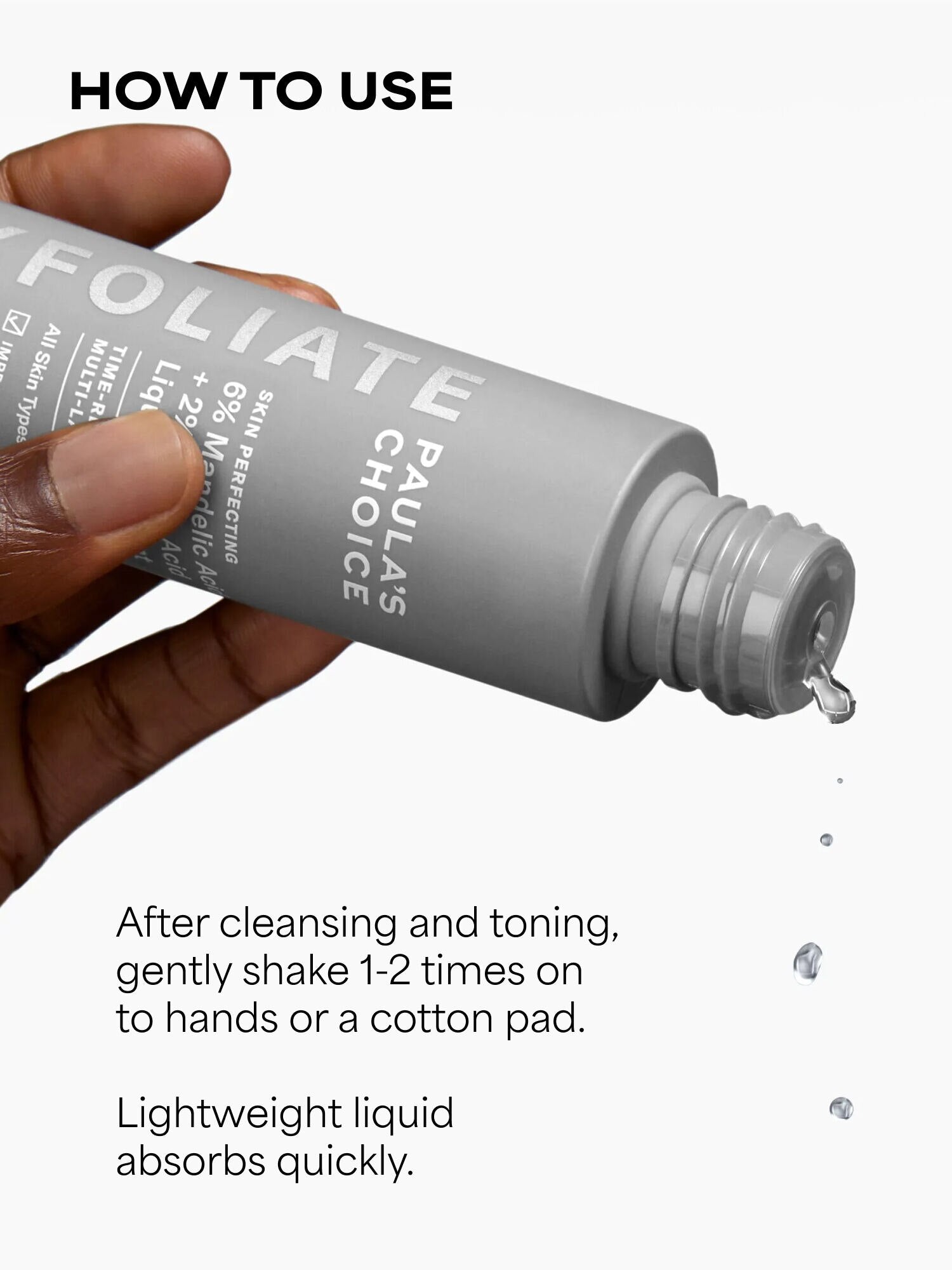 SKIN PERFECTING 6% Mandelic Acid + 2% Lactic Acid Liquid Exfoliant