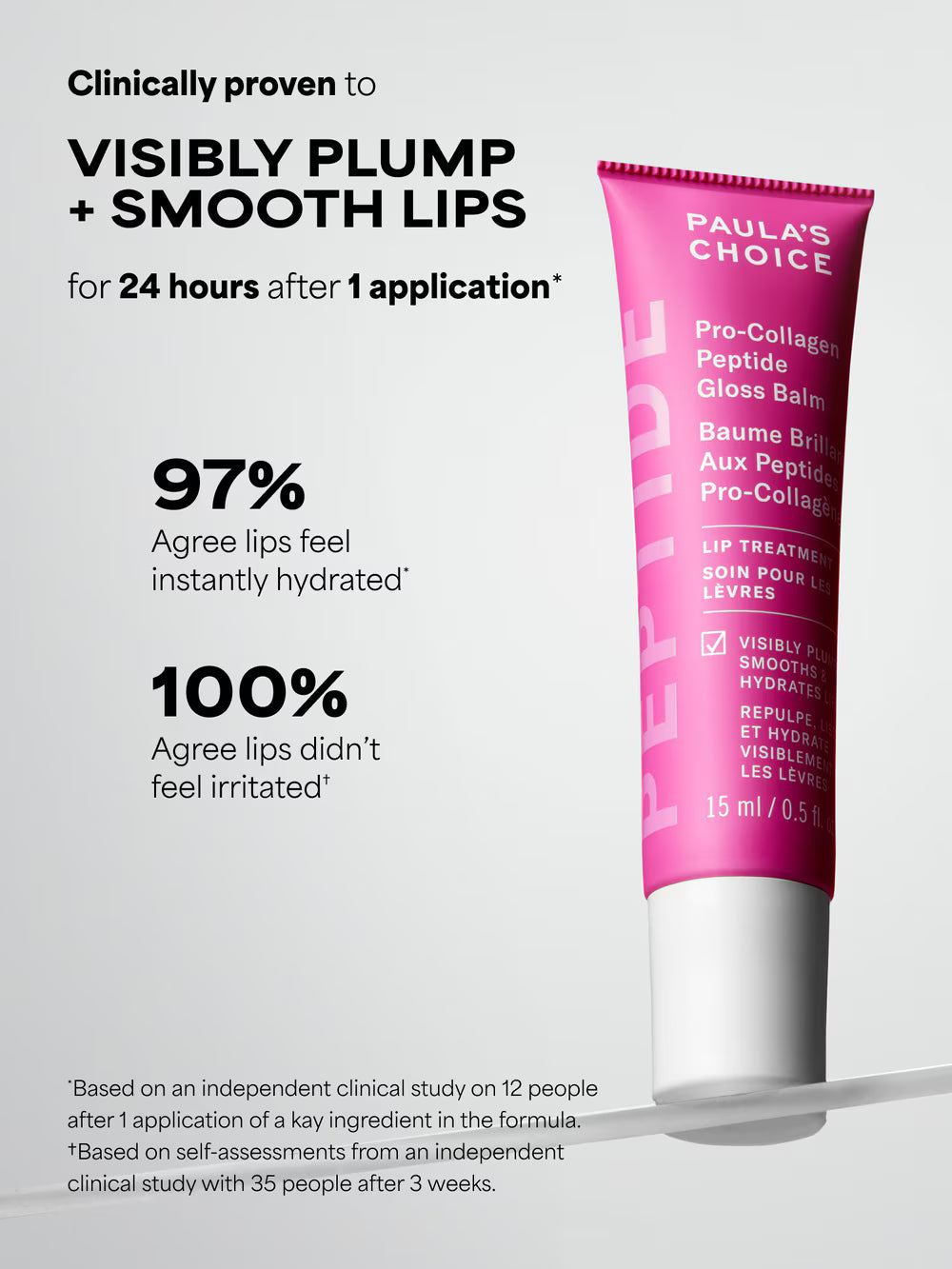 Pro-Collagen Peptide Plumping Gloss Balm Lip Treatment Sheer Pink