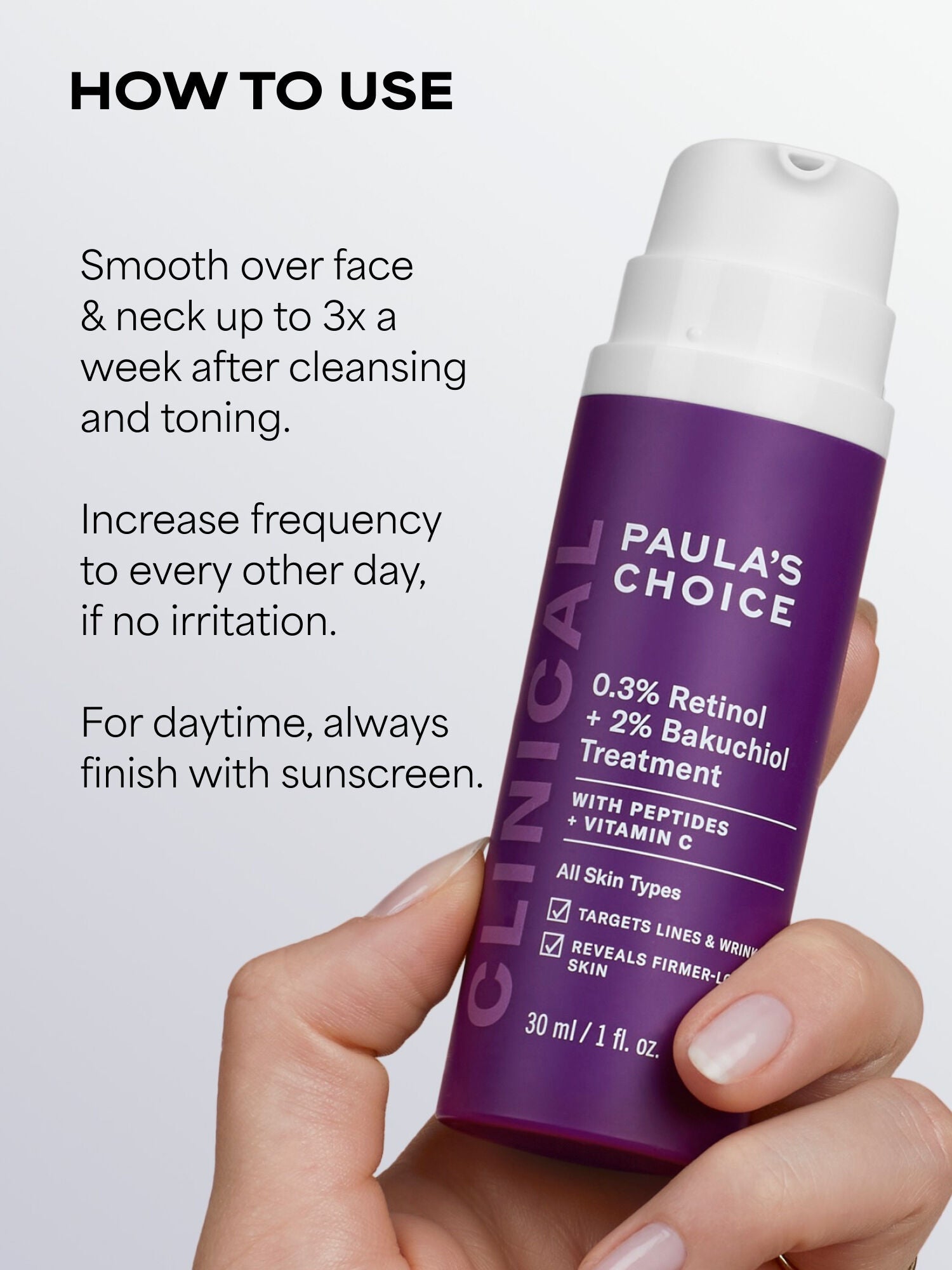 CLINICAL 0.3% Retinol + 2% Bakuchiol Treatment