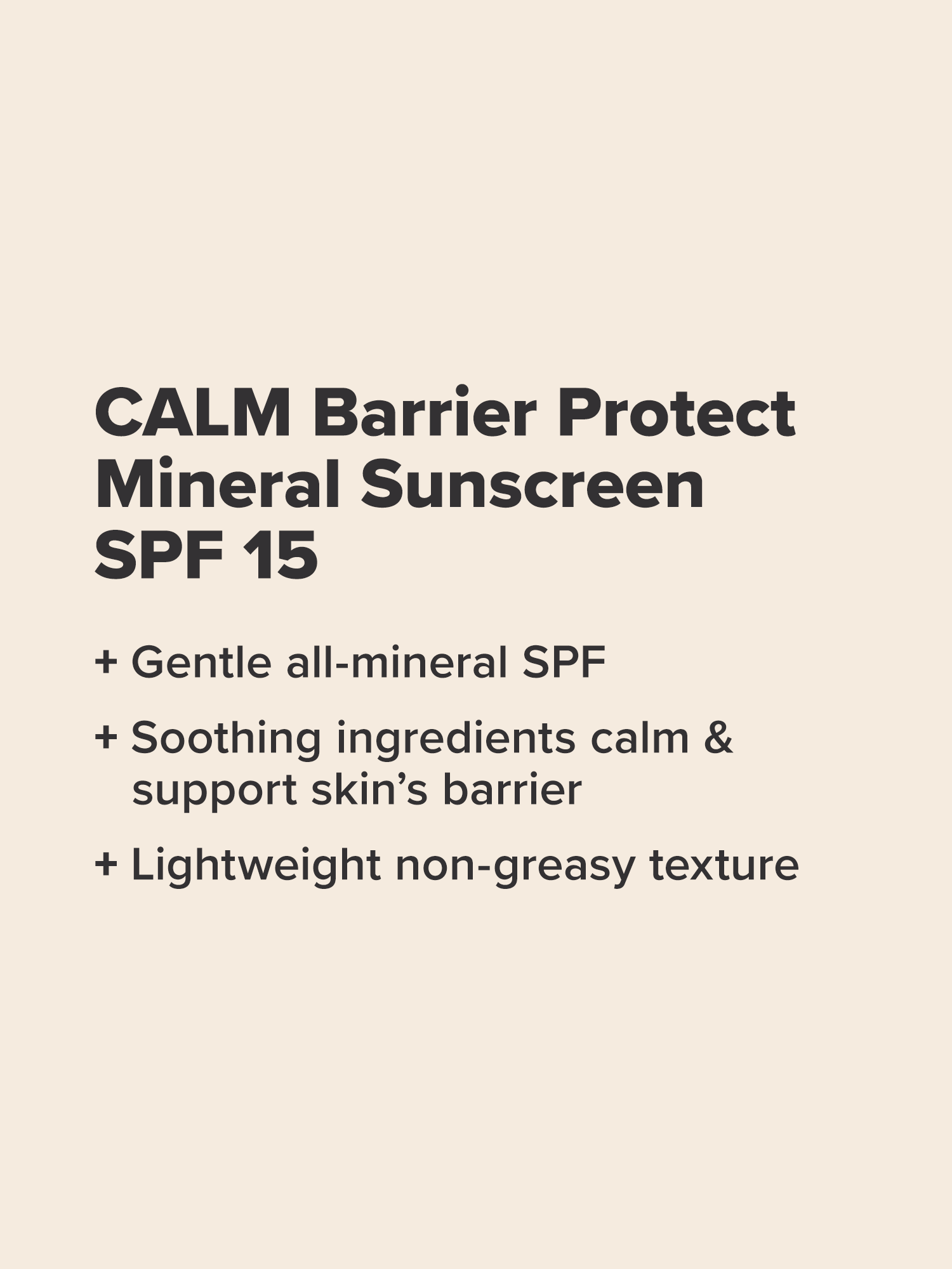CALM Barrier Protect Mineral Sunscreen SPF 15