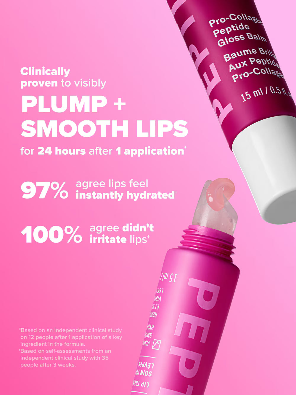 Pro-Collagen Peptide Plumping Gloss Balm Lip Treatment Deep Plum