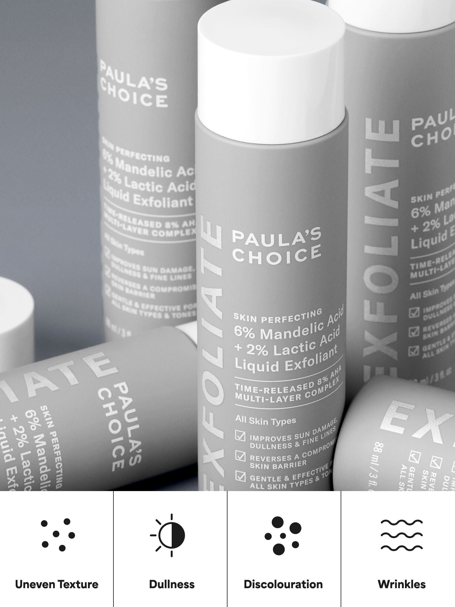 SKIN PERFECTING 6% Mandelic Acid + 2% Lactic Acid Liquid Exfoliant