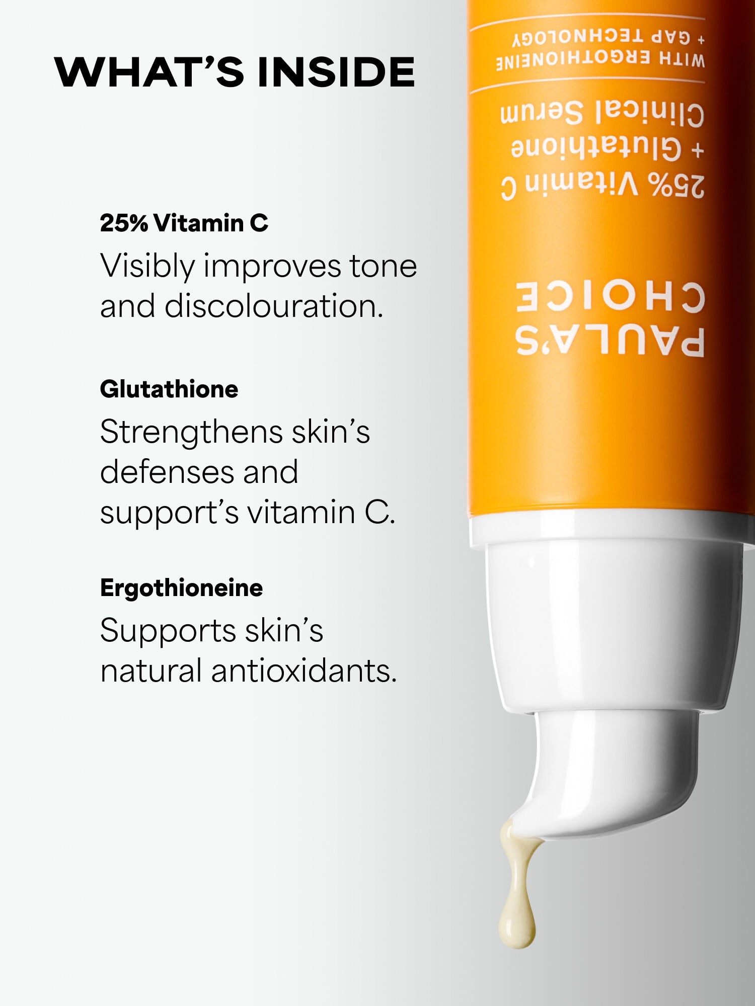 clinical choice clinical glutathione ingredients Terry Naturally 25% Vitamin C Serum +