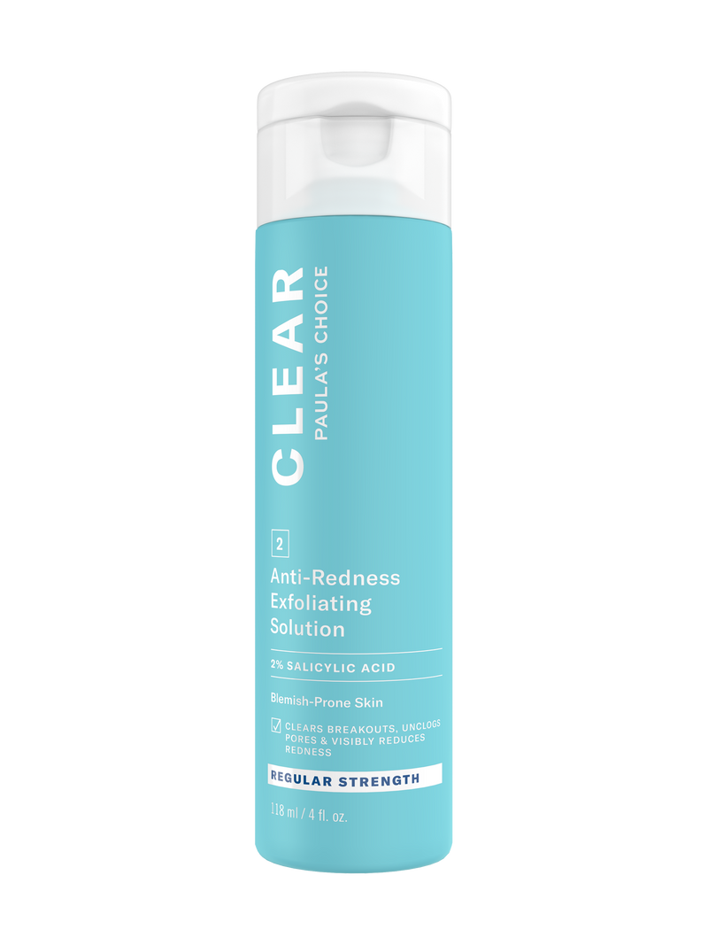 CLEAR Regular Strength Anti-Redness Exfoliating Solution With 2% Salicylic Acid