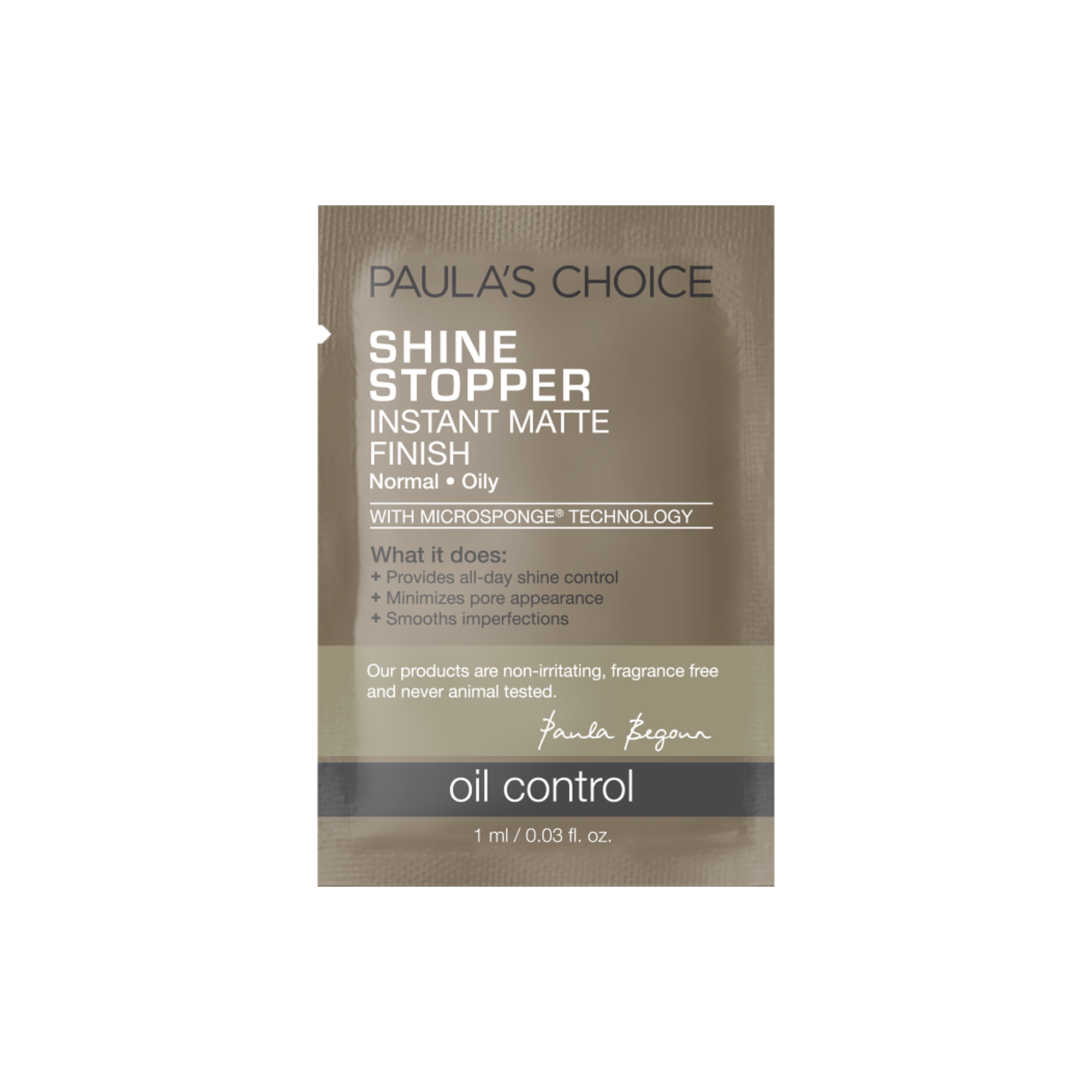 SHINE STOPPER Instant Matte Finish with MICROSPONGE Technology